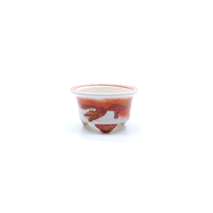 Bonsai pot rood draak rond 8cm