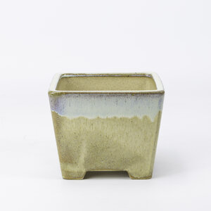 Bonsai pot beige vierkant semi-cascade 13.7cm