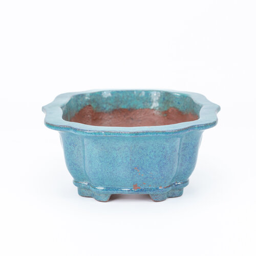 Bonsai pot turquoise lotus 23cm