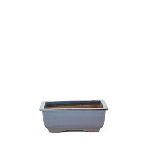 Bonsai pot green rectangle 21cm