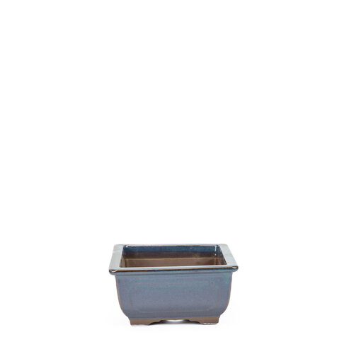 Bonsai pot green rectangle 21cm