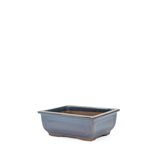 Bonsai pot green rectangle 21cm