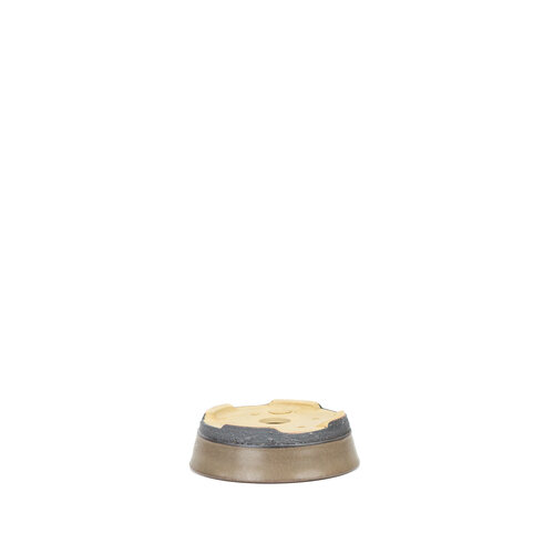 Bonsai pot brown matte round 11.3cm