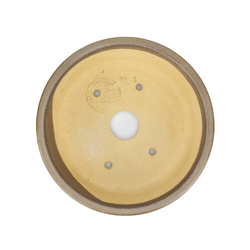 Bonsai pot brown matte round 11.3cm