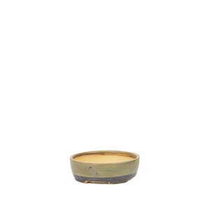 Bonsai pot brown matte round 13cm