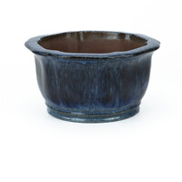 Bonsai pot cascade blue lotus 27 cm, height ~ 14cm