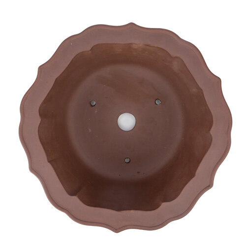 Bonsai pot unglazed chrysanthemum round 36cm