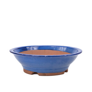 Bonsai pot blue round 36cm
