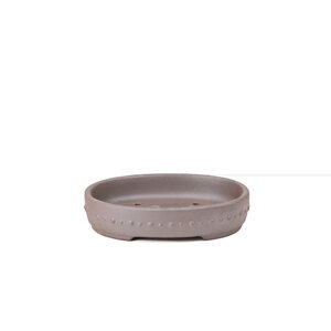 Bonsai pot ongeglazuurd ovaal (trommel) 18cm -2