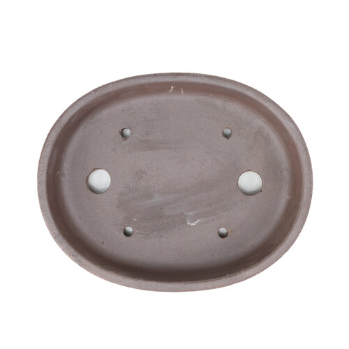 Bonsai pot ongeglazuurd ovaal (trommel) 18cm -2