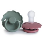 Frigg Frigg - Fopspeen Daisy - 2-Pack - Silicone - Dusty Rose/Lily Pad - T2