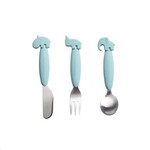 Done By deer Done by Deer - Easy-grip cutlery set Deer friends Blue