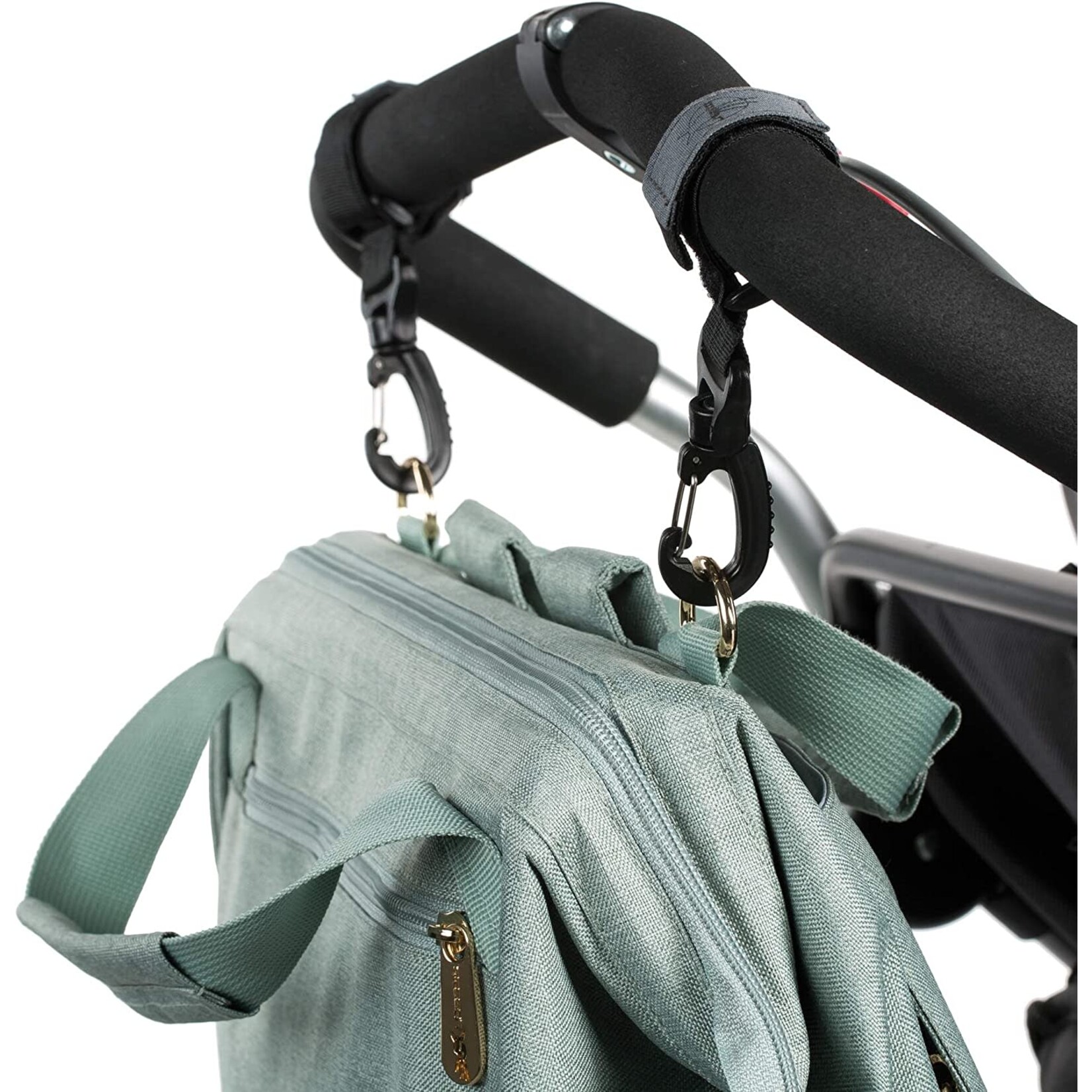 Lassig Lassig - CAS Stroller Hooks black 2 pack