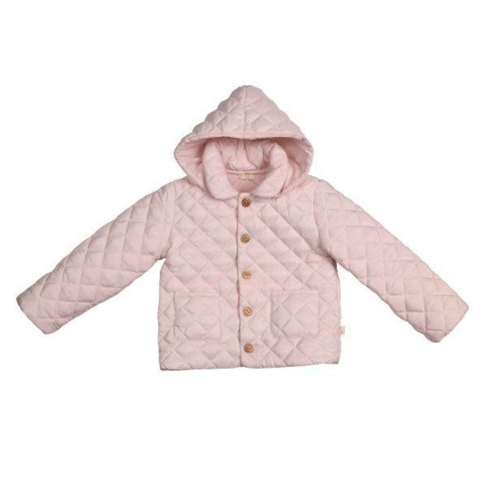 Baby Gi Baby Gi - Pink padded jacket - removable hood