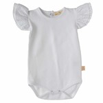 Baby Gi Baby Gi - Body wit met frilly mouwen