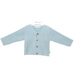 Baby Gi Baby Gi - Blue knitted cardigan - 4 button, V neck