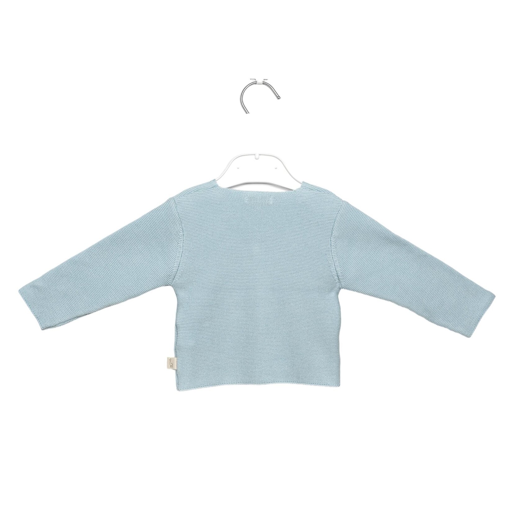 Baby Gi Baby Gi - Blue knitted cardigan - 4 button, V neck