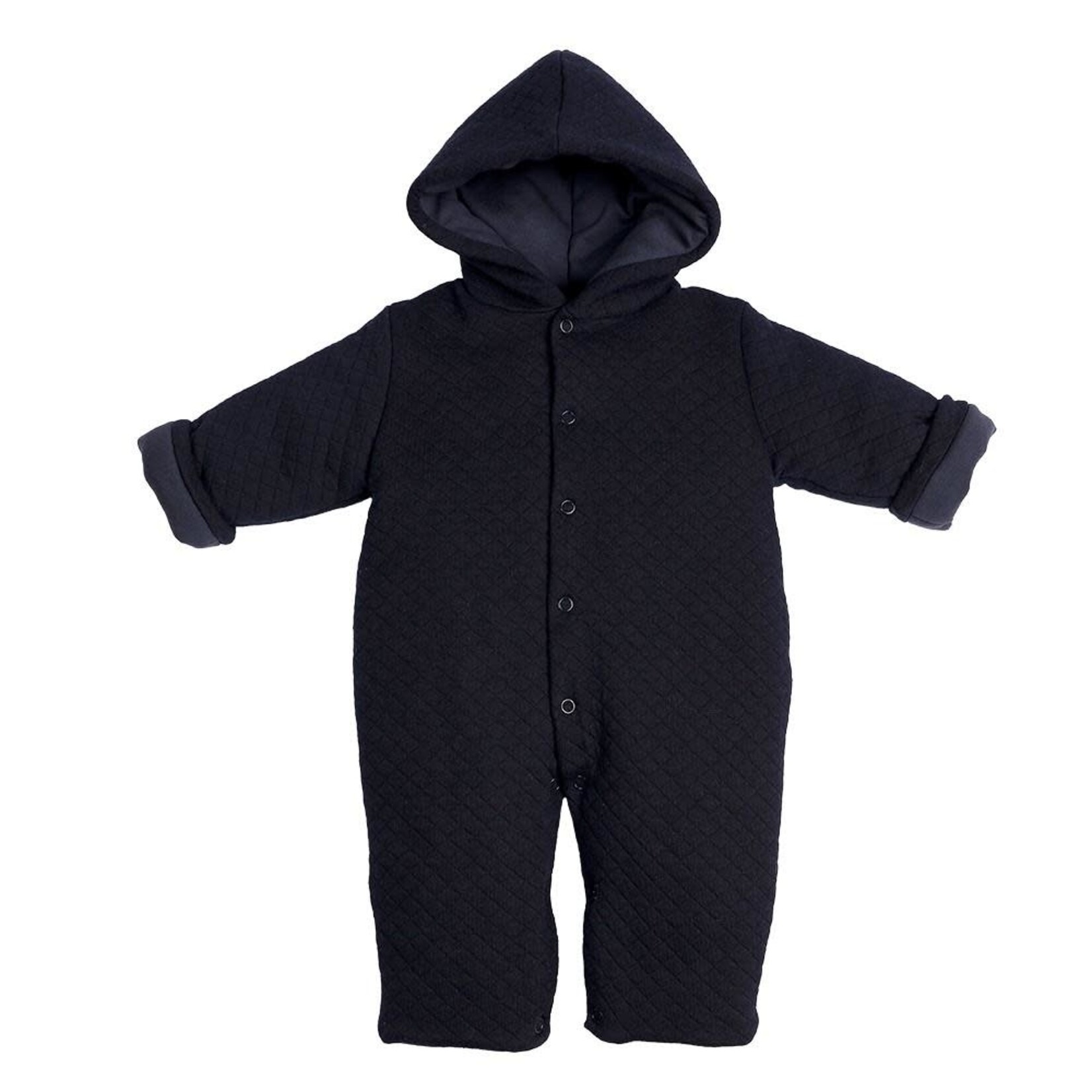 Baby Gi Baby Gi - Navy Baby Jumpsuit Jacquard - zonder Voetjes Navy