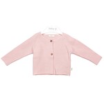 Baby Gi Baby Gi - Pink knitted cardigan - 2 button, round neck