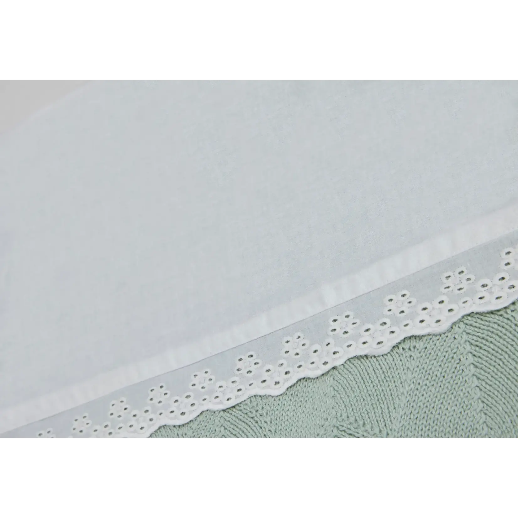 Jollein Jollein - Laken Wieg 75x100cm Lace Ivory