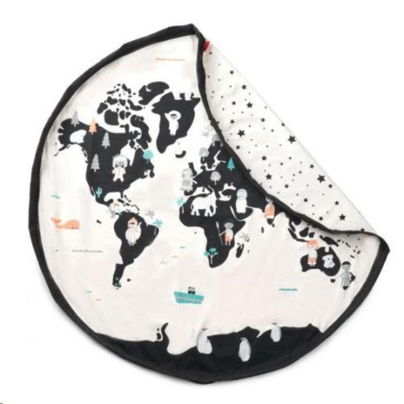 Play & Go Play & Go - Speeltapijt/Opbergzak Worldmap-Stars - 140 cm