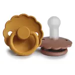 Frigg Frigg - Fopspeen Daisy - 2-Pack - Silicone - Honey Gold/Rose Gold - T2