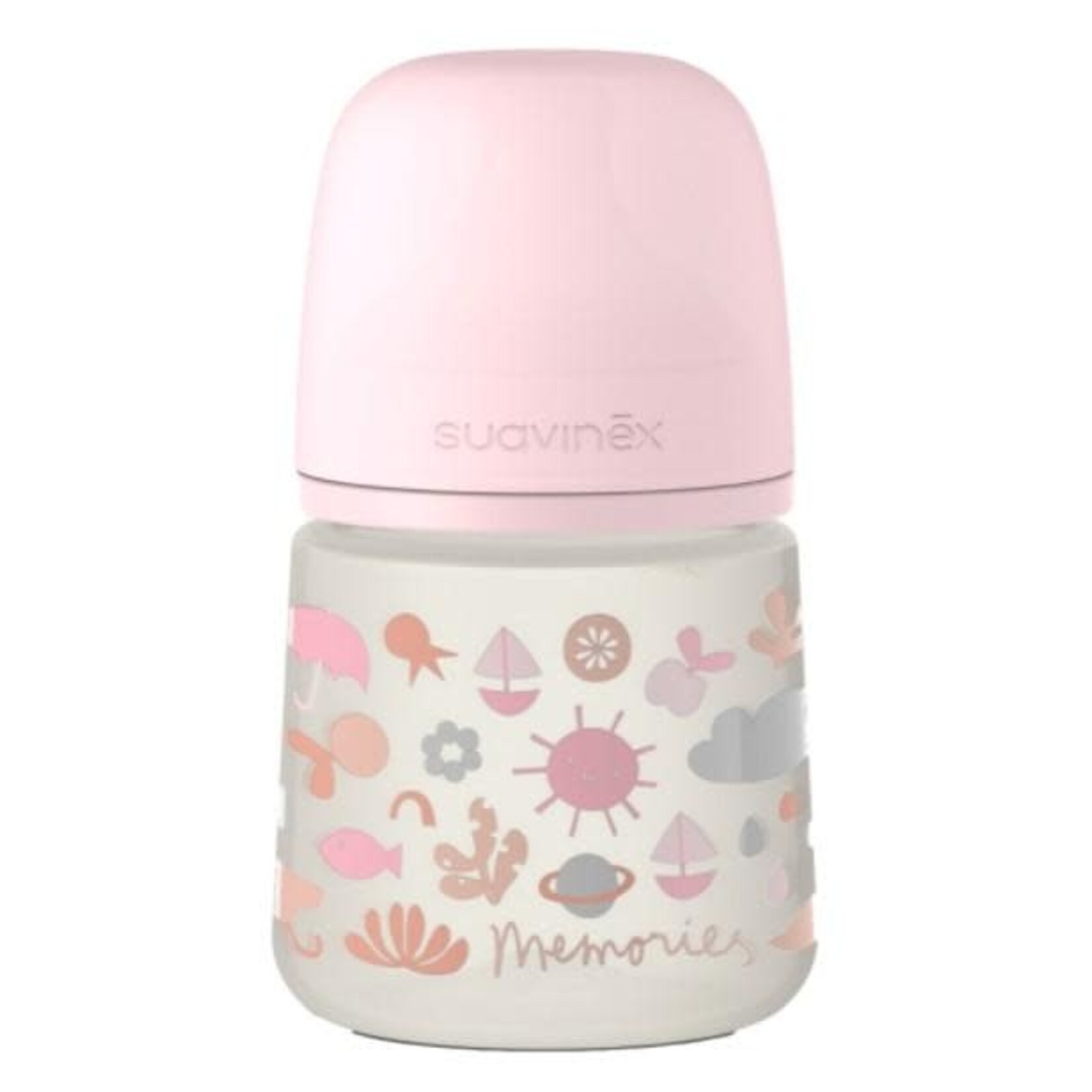 Suavinex Suavinex - MEMORIES - Bottle - Sili. - Slow Flow - 150ml - Pink