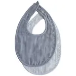 Mushie Mushie - Muslin Bib 2-Pack - Tradewinds/Baby Blue