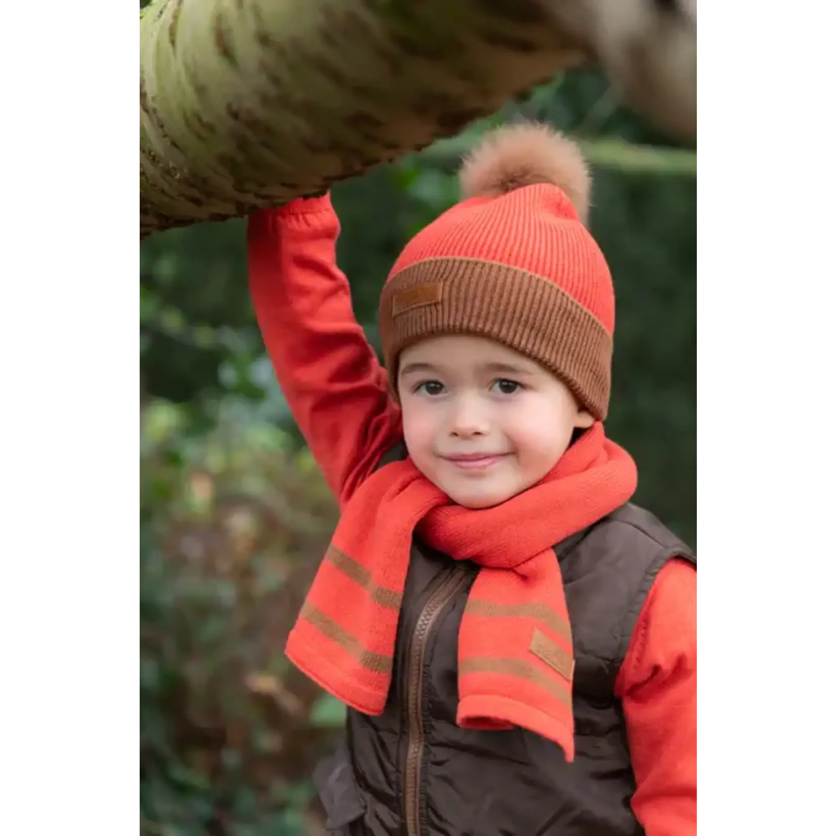 Natini Natini - Muts hugo orange-brown 6-9M