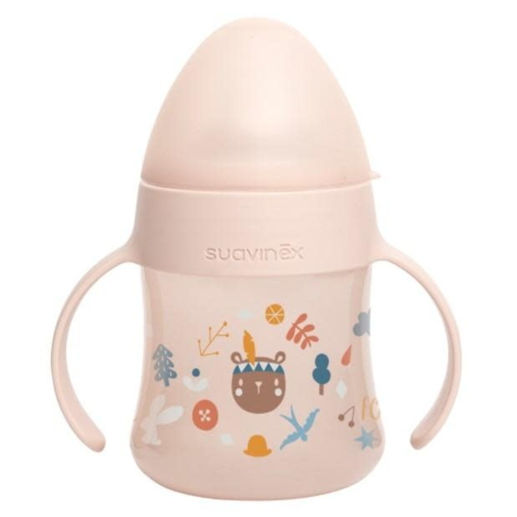 Suavinex Suavinex - FEEDING - Forest - Bottle Handles -Non Spill Spout 150ml - Pink