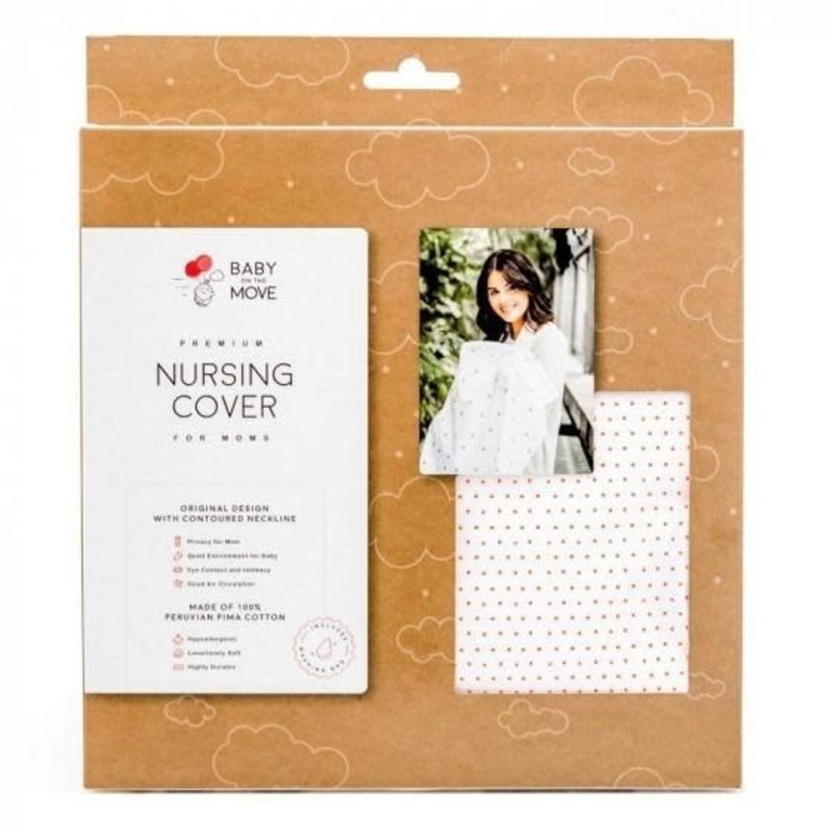 Owego Baby on the Move - Nursing Cocoon Coral Polkas