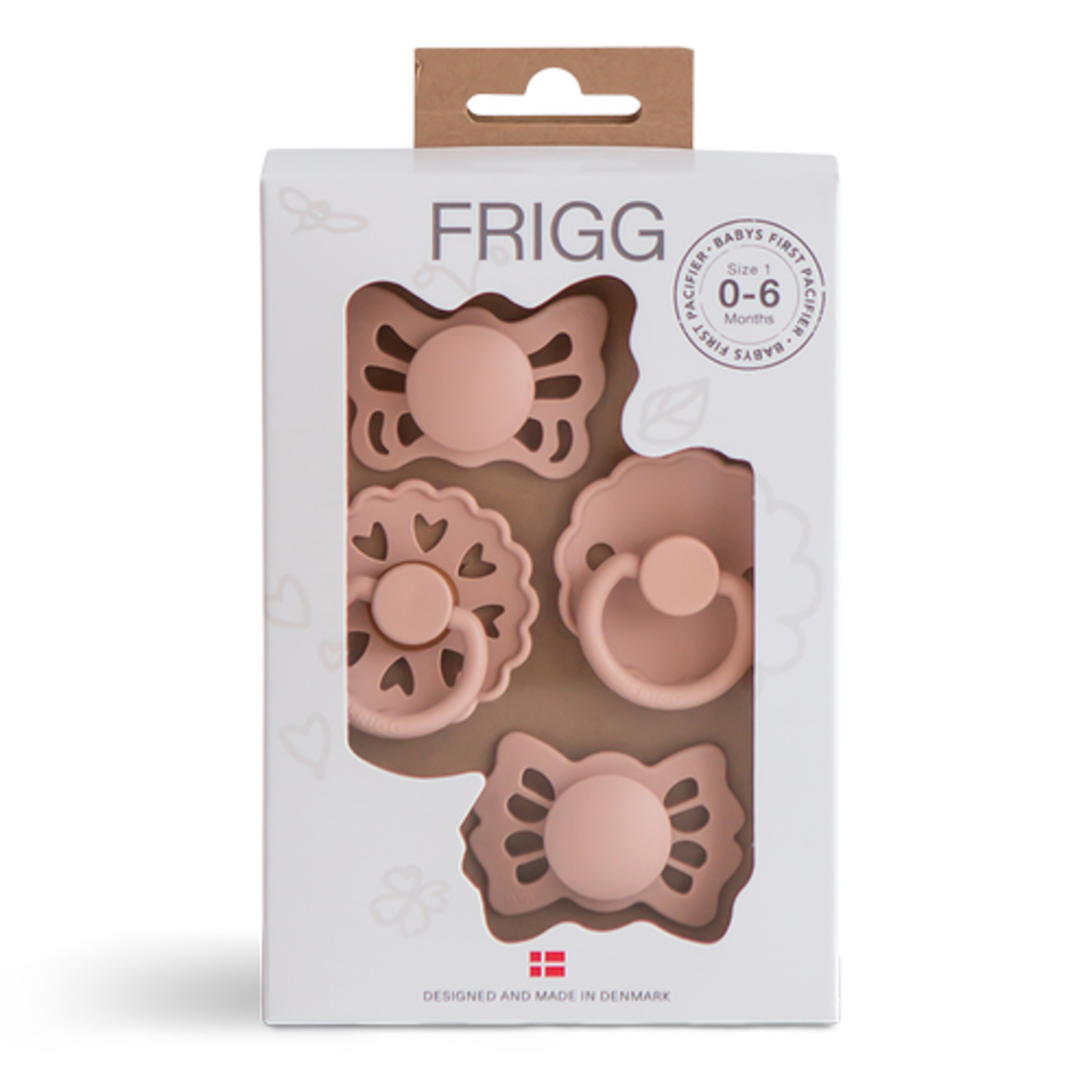 Frigg Frigg  - Fopspeen Baby's First Starter Box - Floral Heart - Blush