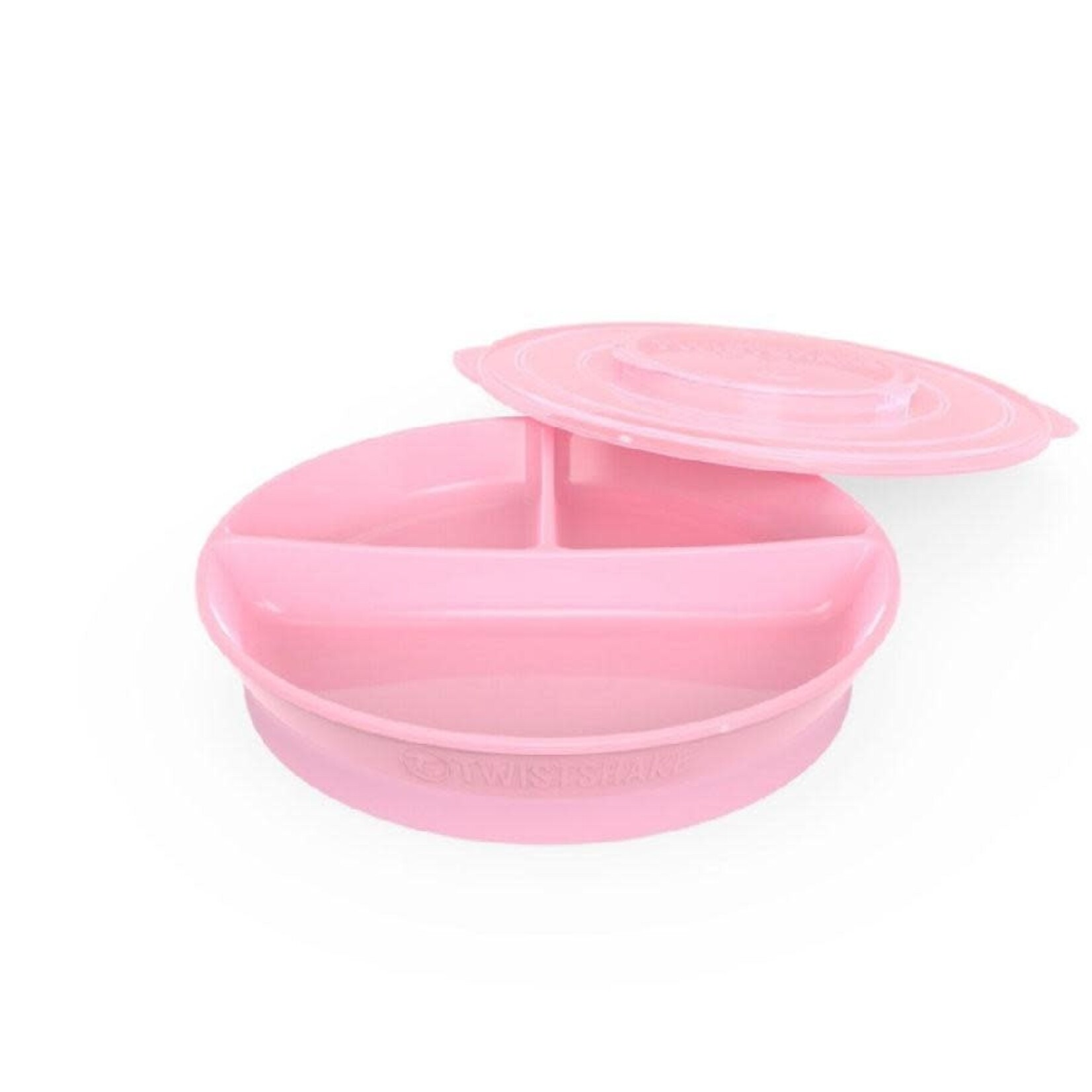 Twistshake - Bord met vakken pastel pink