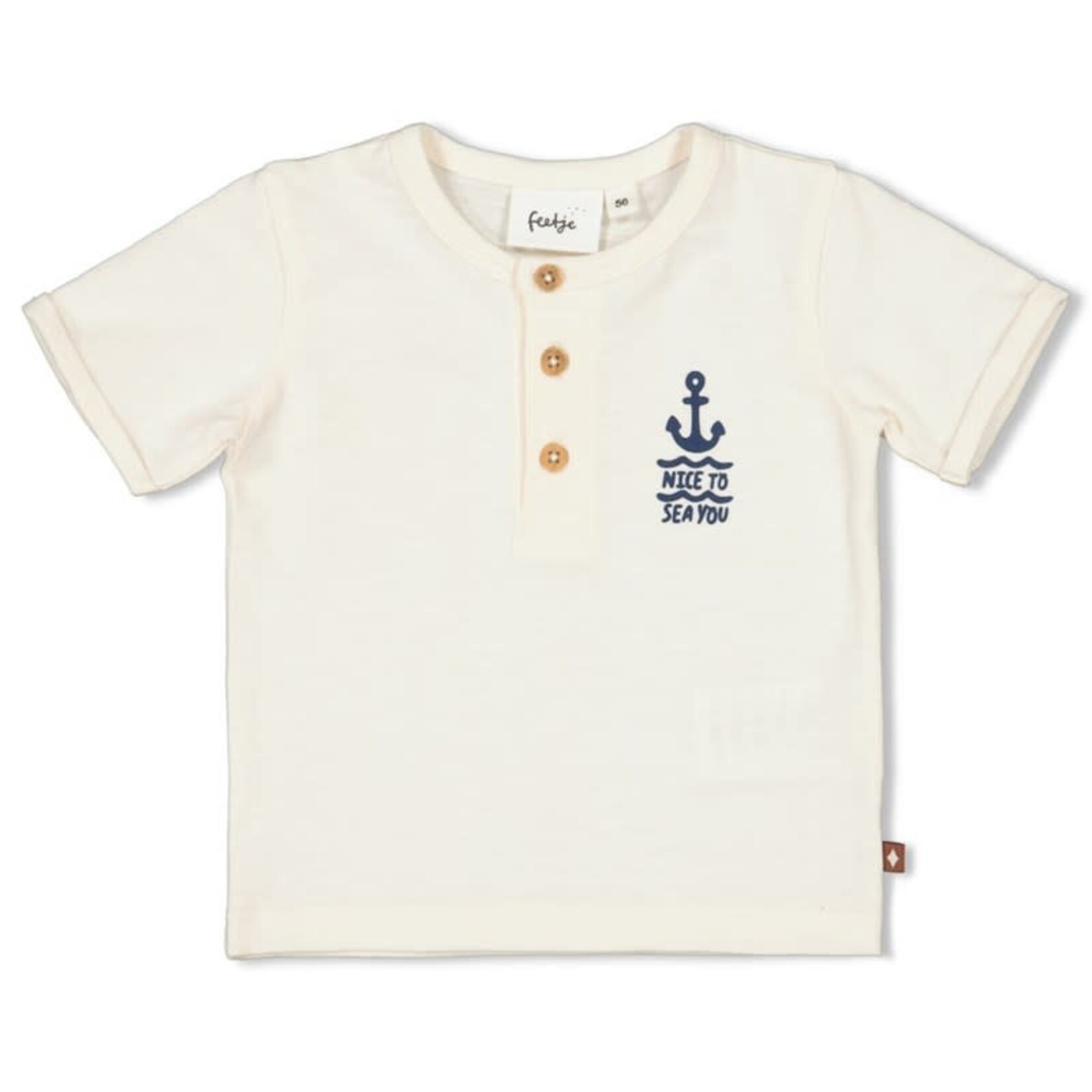 Feetje Feetje - T-shirt - Let's Sail - Offwhite