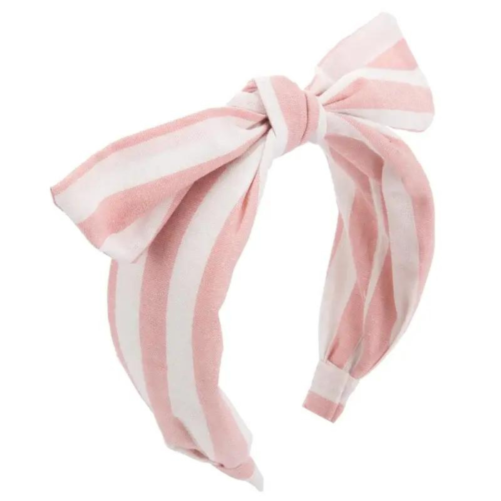 Natini Natini - Haarband /Diadeem met strik JULIA White-Old Pink stripes (one size)
