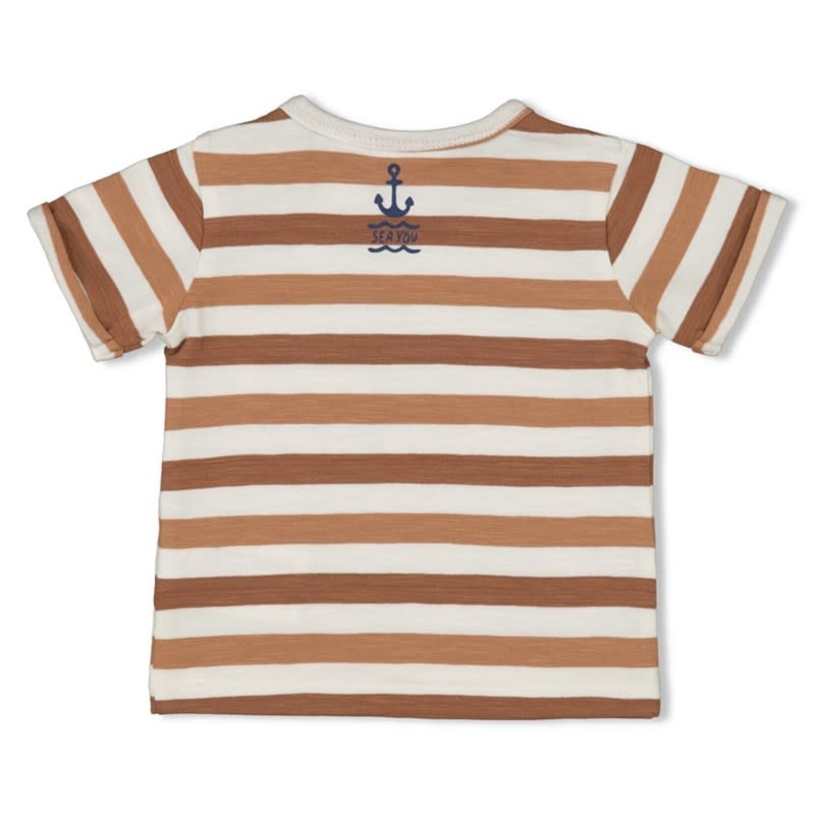 Feetje Feetje - T-shirt streep - Let's Sail - Bruin