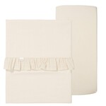 Koeka Koeka - Ledikantlaken En Hoeslaken Set Ruffle Faro warm white