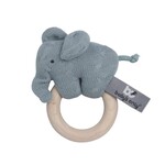 Baby's Only Baby's Only - Houten rammelaar olifant stonegreen