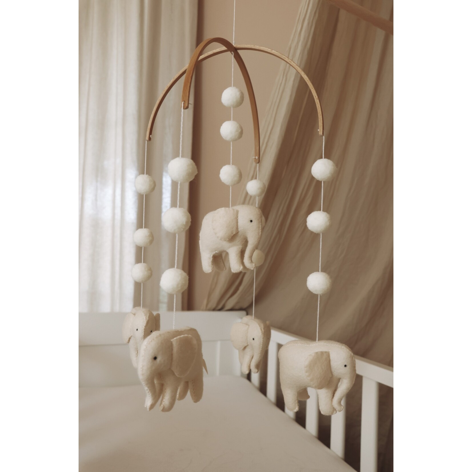 Little Loua Little Loua - Handmade Elephants baby mobile