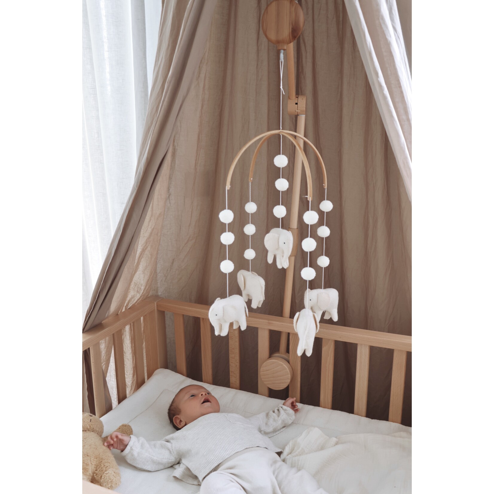 Little Loua Little Loua - Handmade Elephants baby mobile