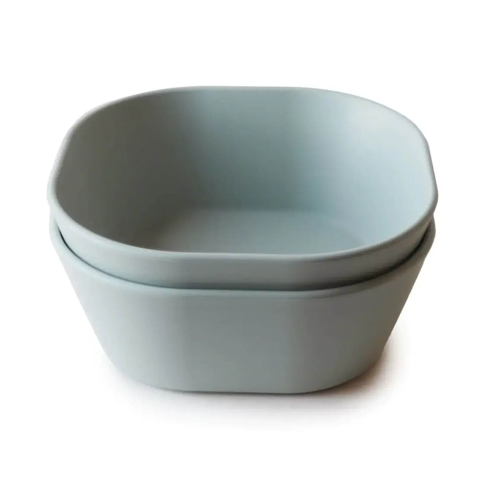 Mushie Mushie - Kommen vierkant - Sage - 2 stuks