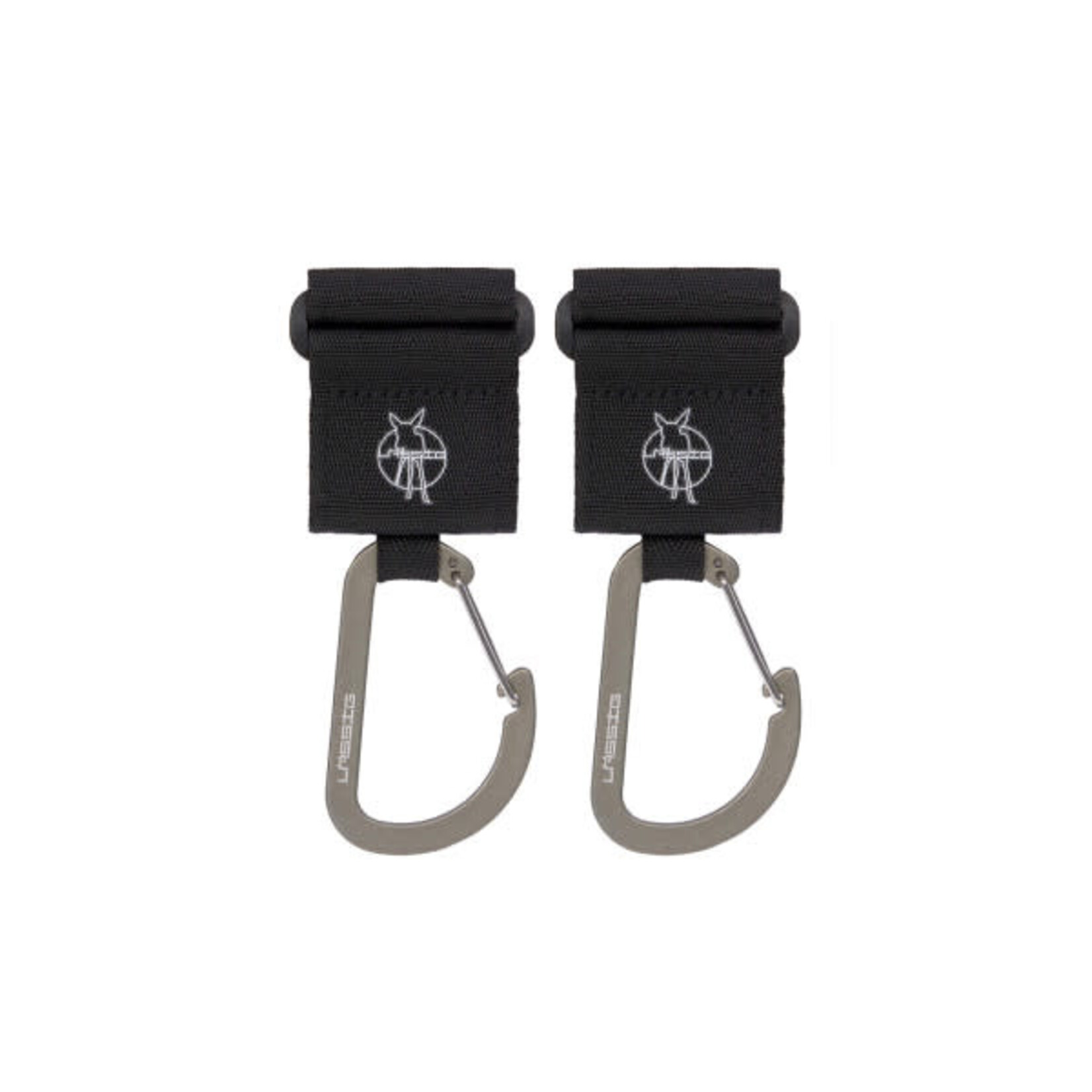 Lassig Lassig - CAS Stroller Hooks with Carabiner 2 pack black