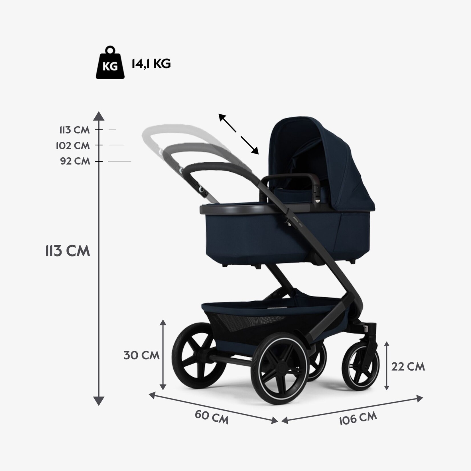 Joolz Joolz - Geo3 complete set | Navy blue