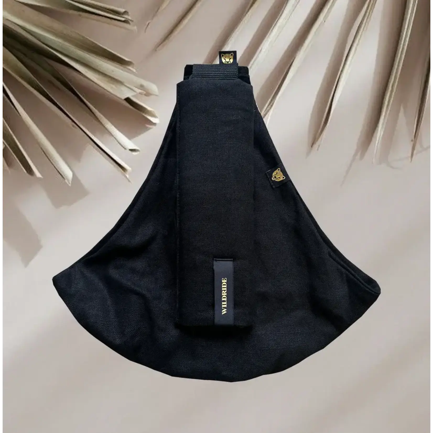 Wildride Wildride - Peuterdrager Linen Collection Black linen carrier