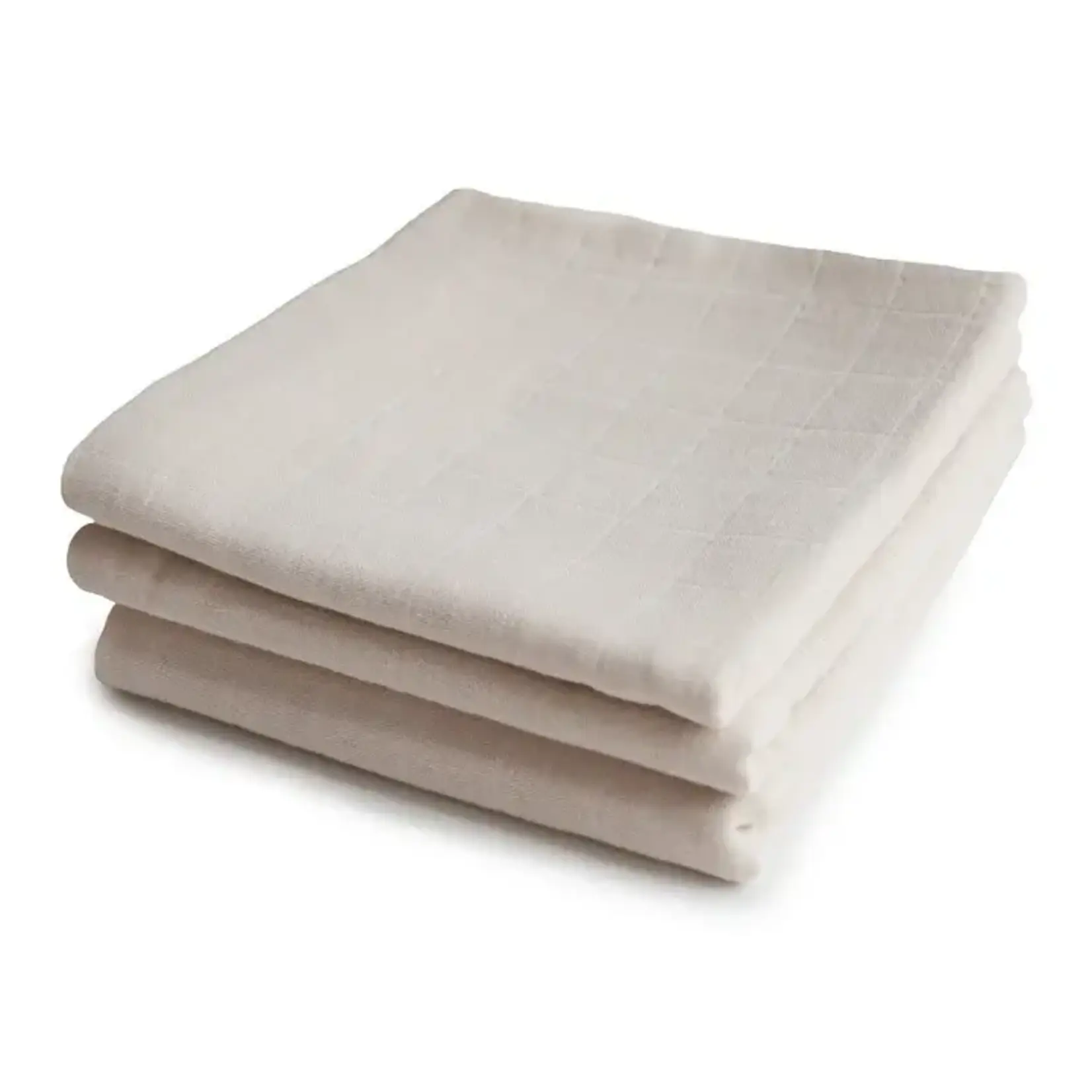 Mushie Mushie - Muslin Cloth 3-Pack -  Fog