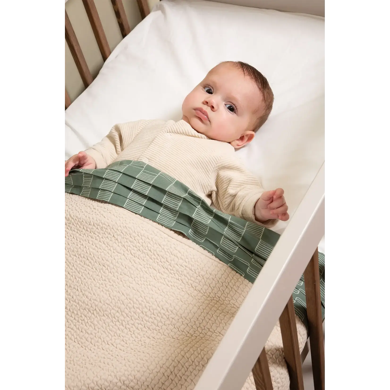 Witlof for Kids Witlof for Kids - Tuck-Inn Deken Wieg 40X80Cm Waves Soft Sand