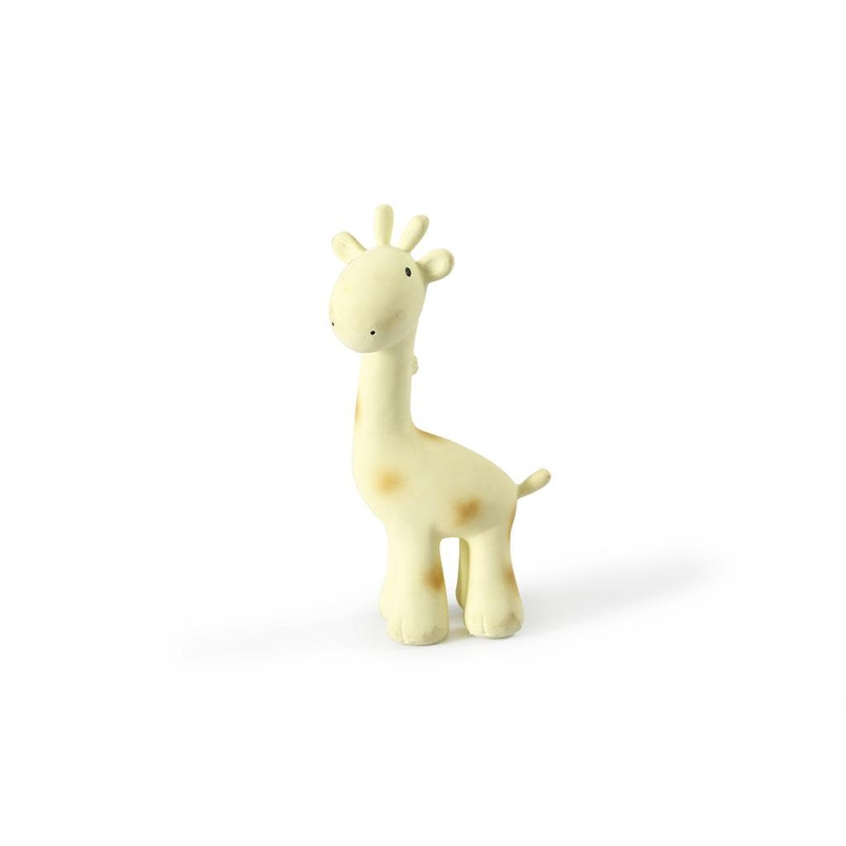 Tikiri Tikiri - MIJN EERSTE SAFARIDIERTJE - GIRAF, in natuurlijk rubber, met belletje 0+