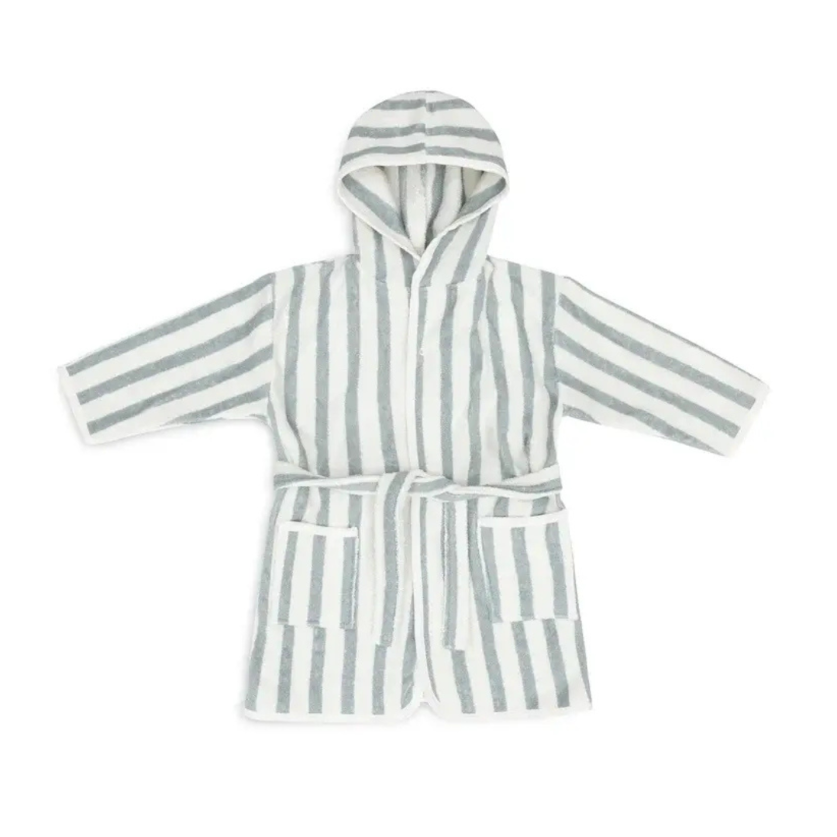 Jollein Jollein - Badjas 1-2 jaar Stripe Terry - Sea Green - GOTS