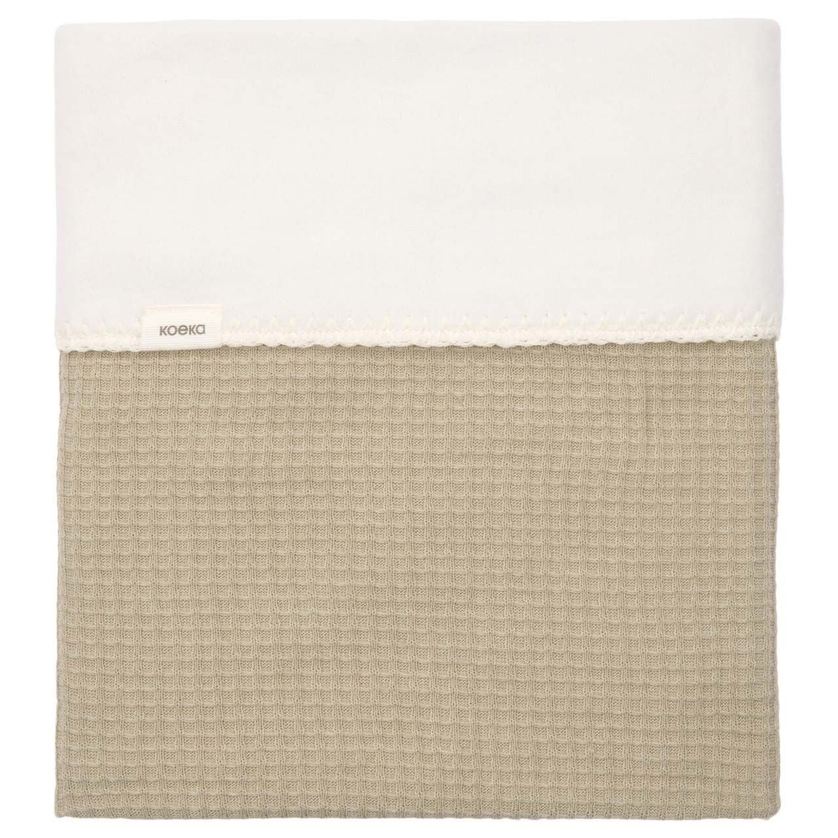 Koeka Koeka - Wiegdeken cotton fleece Malaga 100x75 - Sage