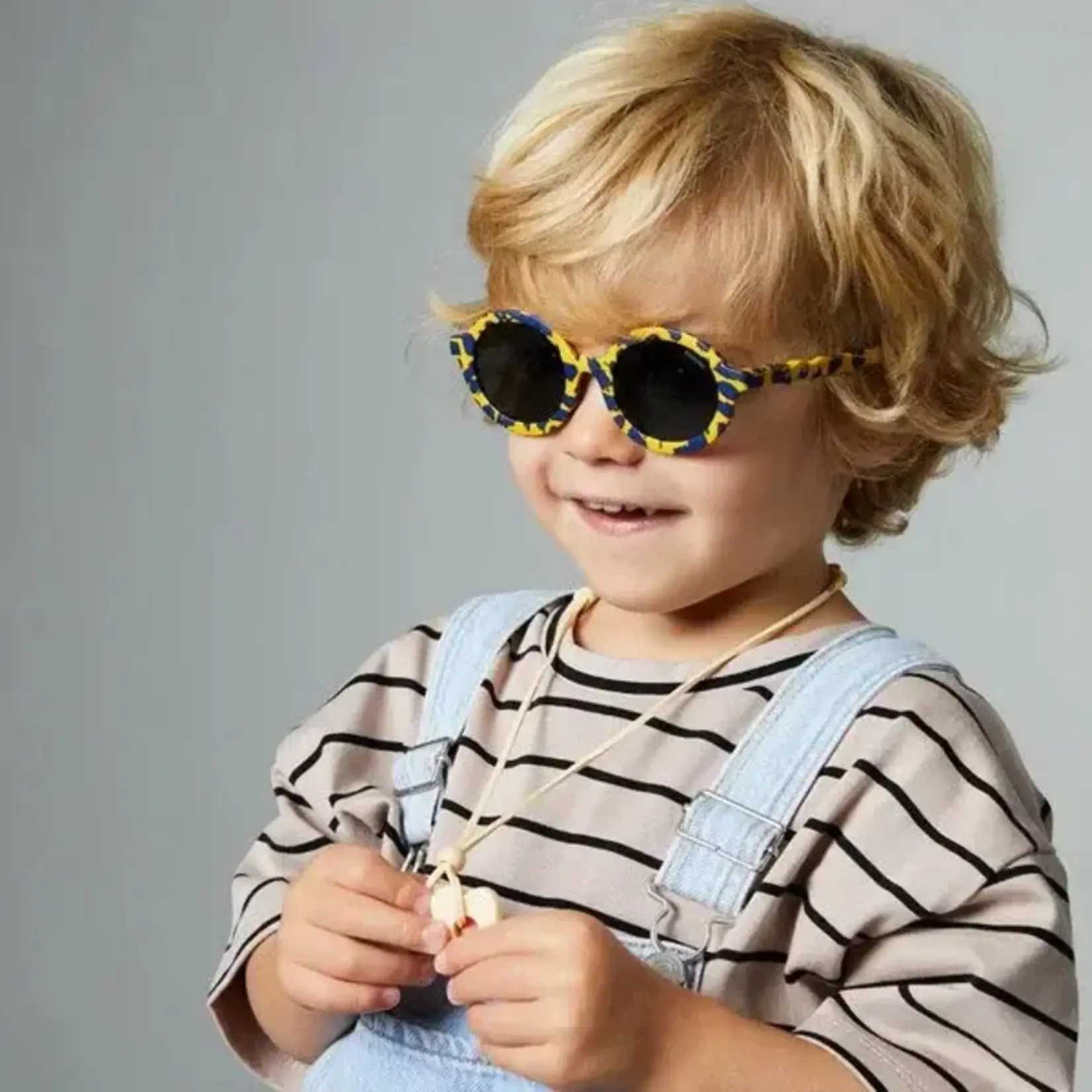 KOMONO KOMONO - SUNGLASS KIDDOS 3-5y - LOU- PATTERN-YELLOW JUNGLE